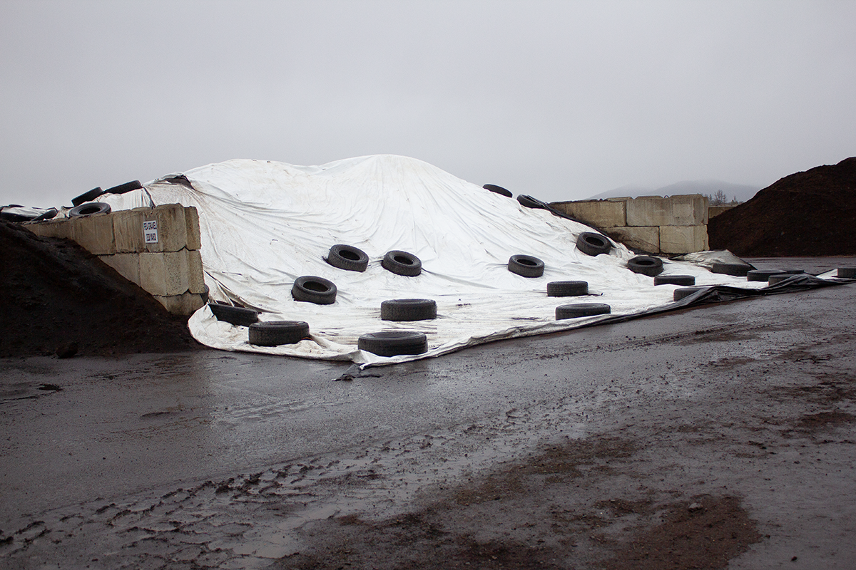 Covered Topsoil From Rain